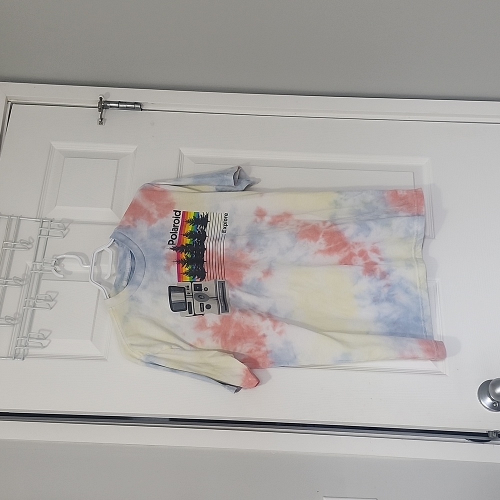 Men's vintage Polaroid tie died graphic tshirt